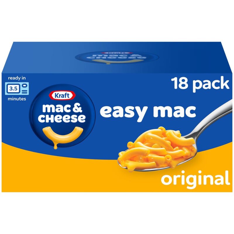 Kraft Easy Mac Original Macaroni & Cheese Microwavable Dinner (18 ct Packets)(Packaging May Vary) - Image 2