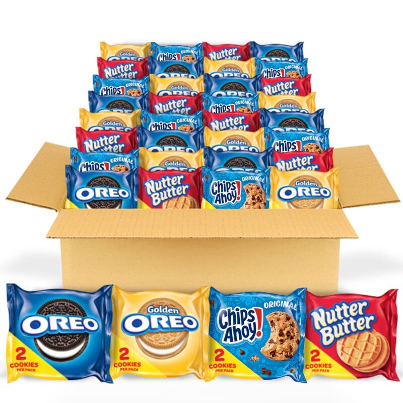 OREO Original, OREO Golden, CHIPS AHOY! & Nutter Butter Cookie Snacks Variety Pack, 56 Snack Packs (2 Cookies Per Pack) - Image 2