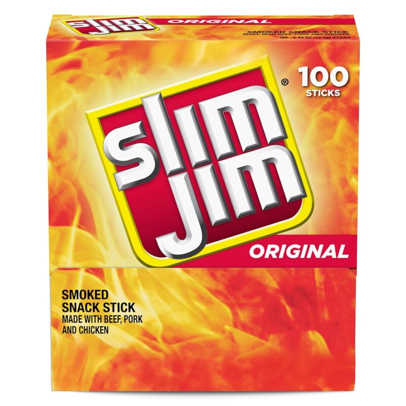 Slim Jim Original Smoked Meat Sticks, Keto Friendly, 44 oz. 100-Count Box - Image 2