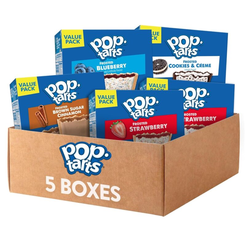 Pop-Tarts Toaster Pastries, Breakfast Foods, Kids Snacks, Variety Pack (5 Boxes, 60 Pop-Tarts)Pop-Tarts Toaster Pastries, Breakfast Foods, Kids Snacks, Variety Pack (5 Boxes, 60 Pop-Tarts)